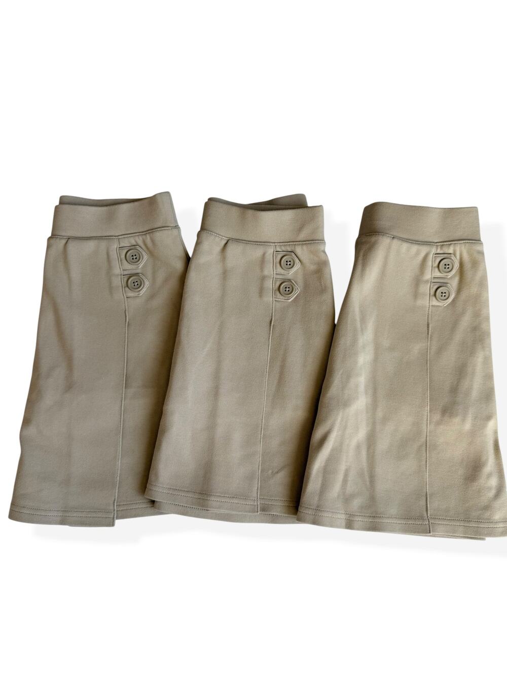 Cat & Jack Girls School Uniform Skort Lot of 3 Khaki Medium 8 Built In Shorts